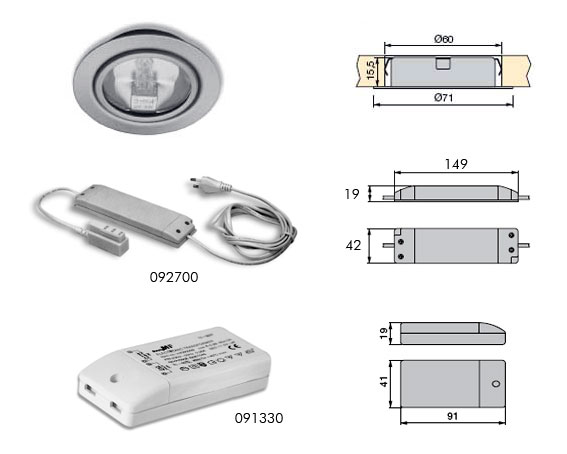 Hal�geno Mercury 20 W y Transformadores