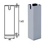 Perfil aluminio para muebles bajos.