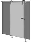 Herraje Puerta Corredera para Cabinas Sanitarias.
Acero Inox Austentico