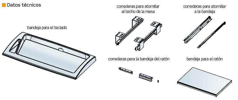bandeja para teclado INDAUX