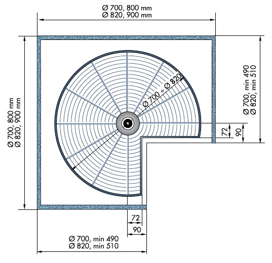 Bandeja Giratoria 270�