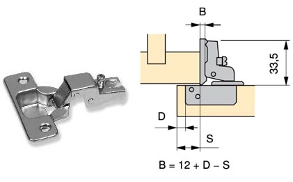 bisagra recta
