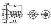 Tornillo Escuadra para Panel Dorsal