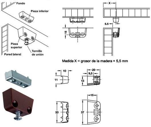 herrajes de union angular