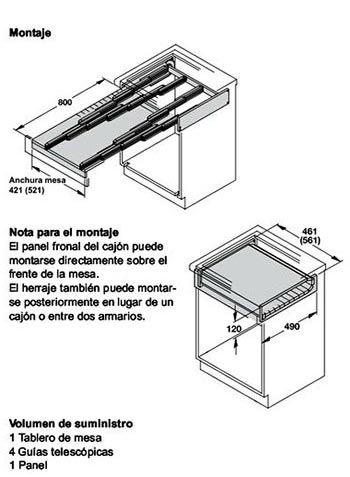 Mesa Extra�ble Hailo Rapid 3845