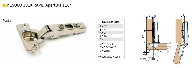 Bisagra INDAUX