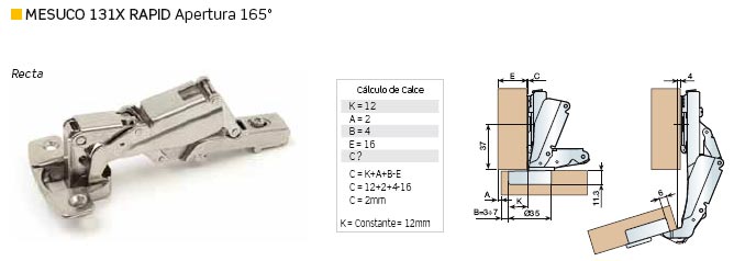 Bisagra INDAUX